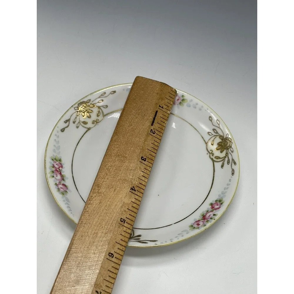 Antique Nippon Teacup & Saucer Plate Hand‎ Painted Floral A50